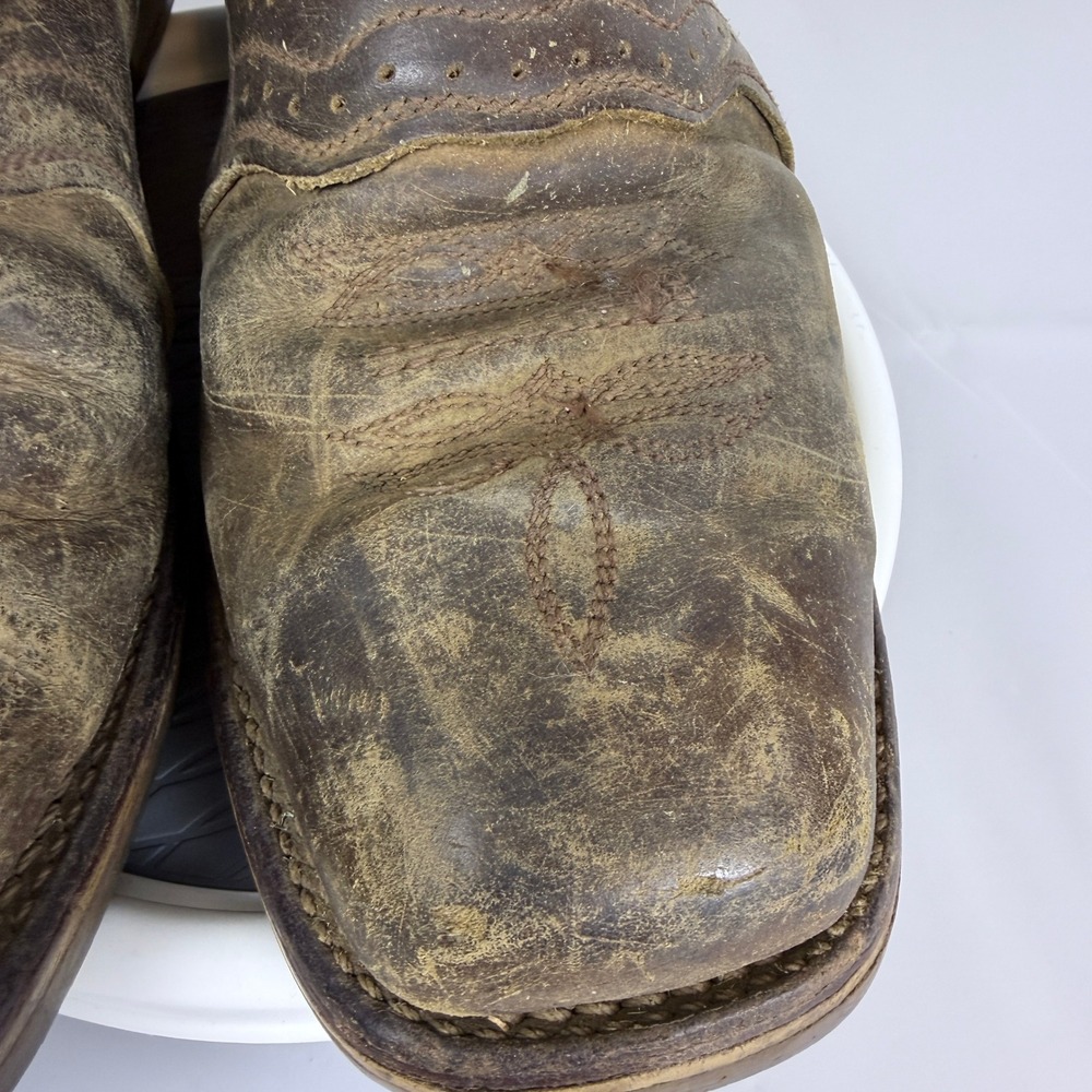 Double-H DH3567 Mens 9.5 2E Steel Toe Western Work Boots Brown Leather USA Made - Picture 8 of 16